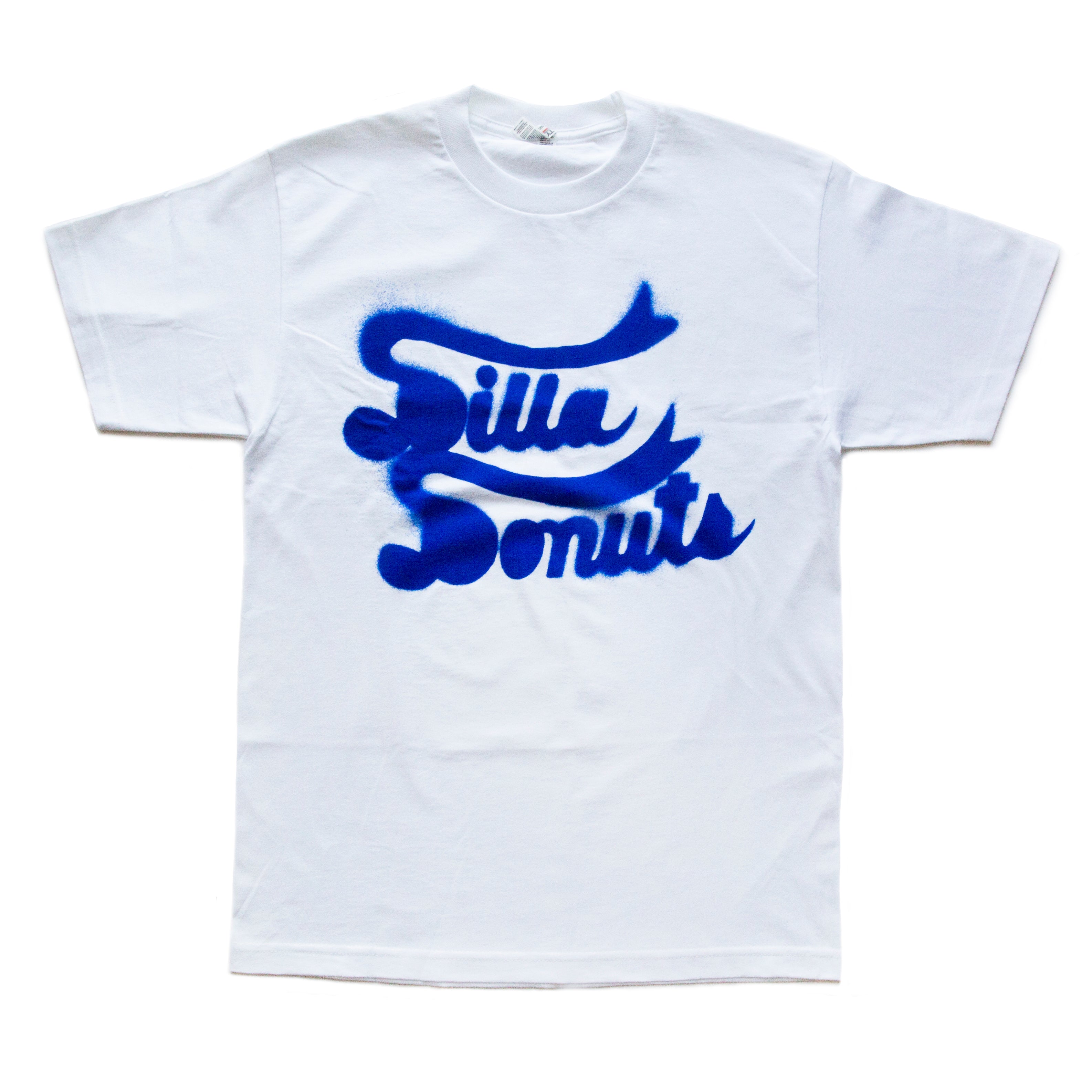 Dilla Donuts T-shirt (White/Blue) – Stones Throw Records